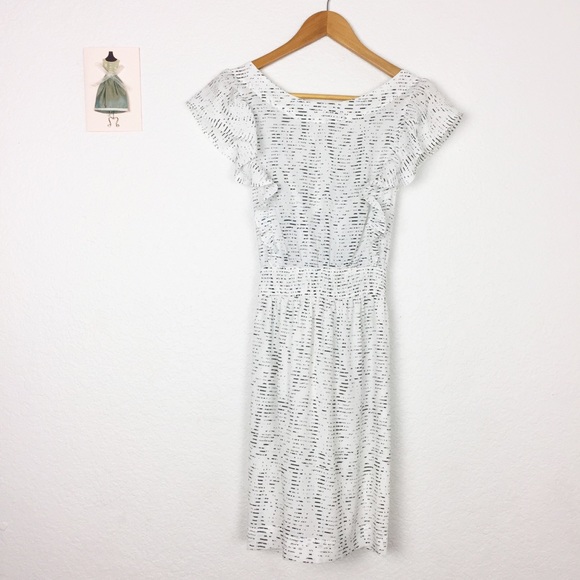 BCBGeneration Dress Sleeveless medium white Ruffle Dress - Picture 5 of 9